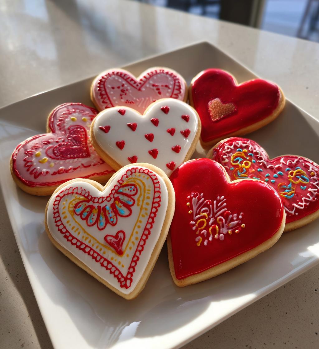 valentine cookies aesthetic