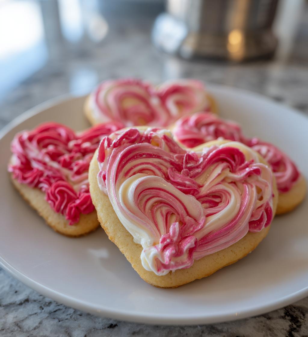 valentine cookies decorated buttercream
