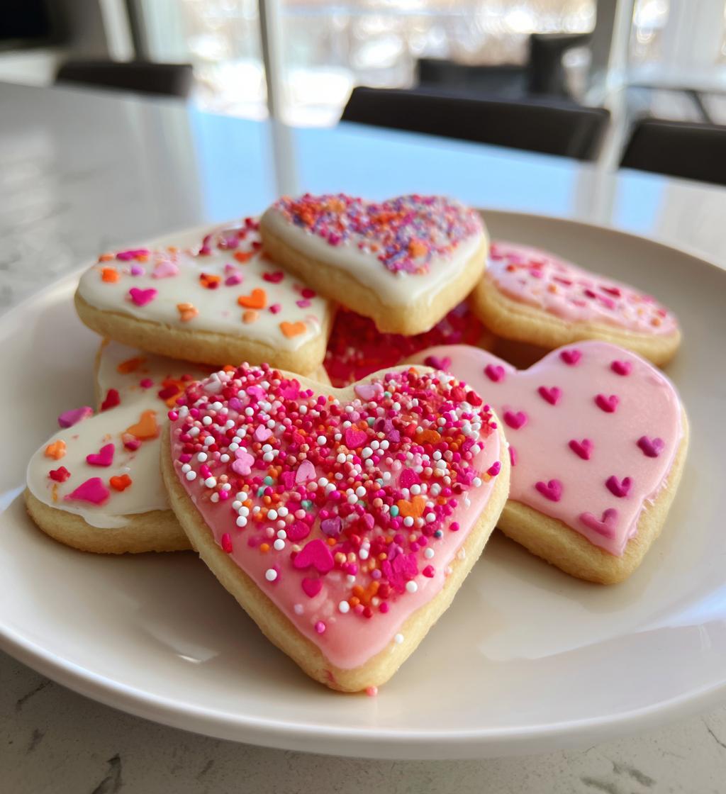 valentine decorated cookies