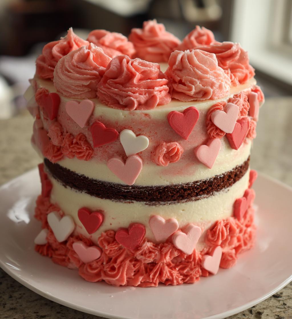 2 tier valentines cake