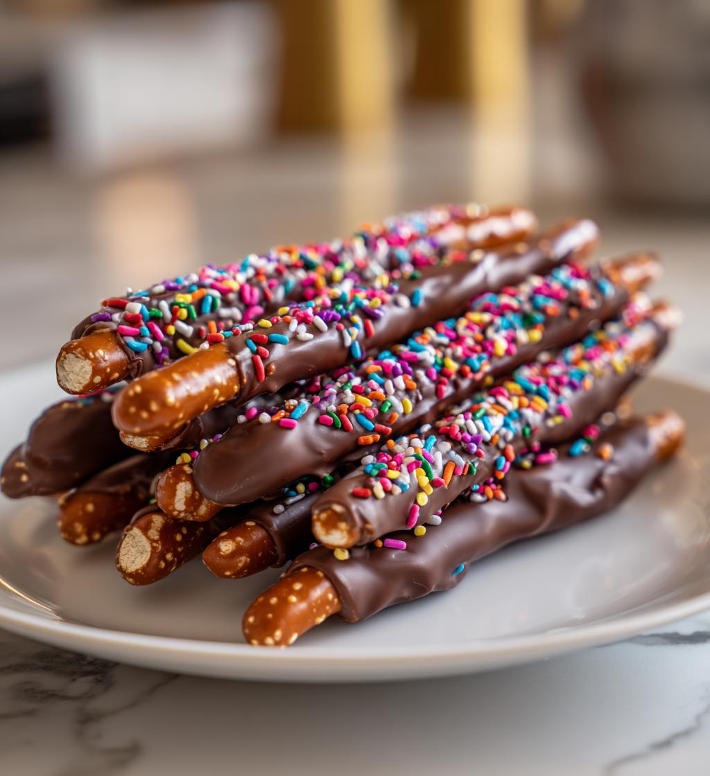 chocolate dipped pretzels valentines