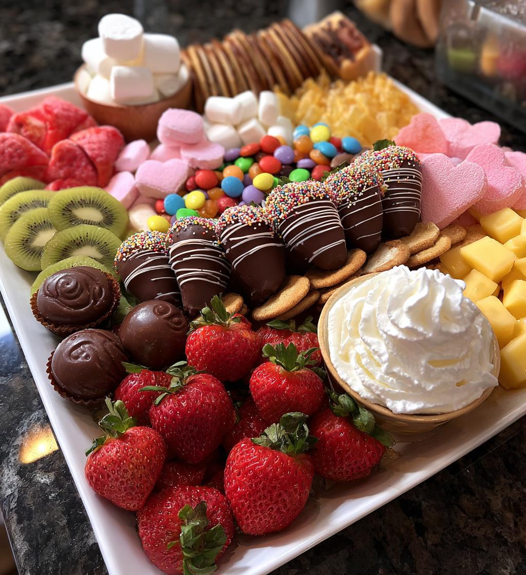 dessert board valentines day
