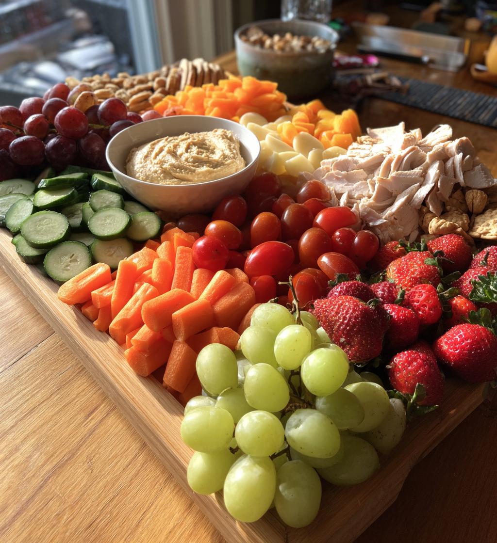 healthy valentines charcuterie board