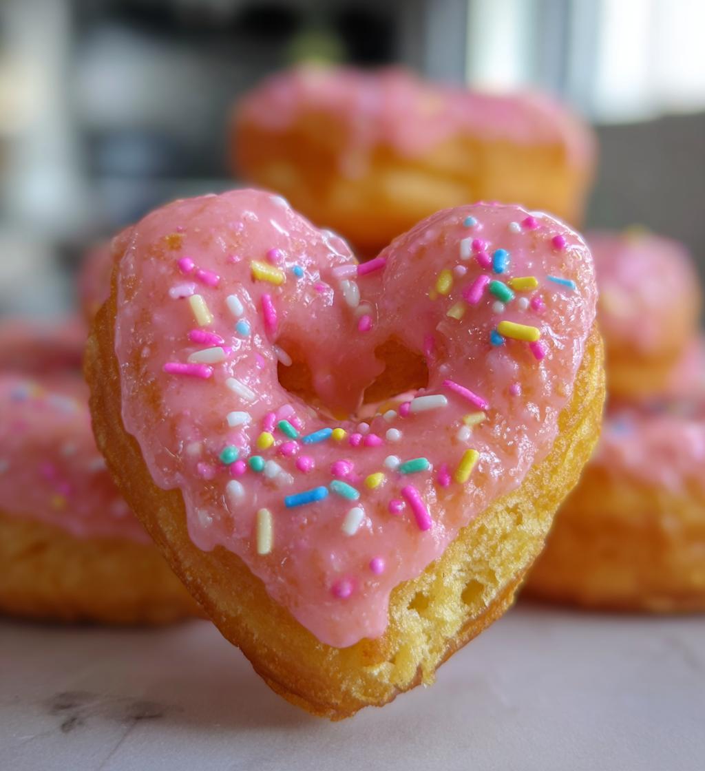 heart donuts valentines day