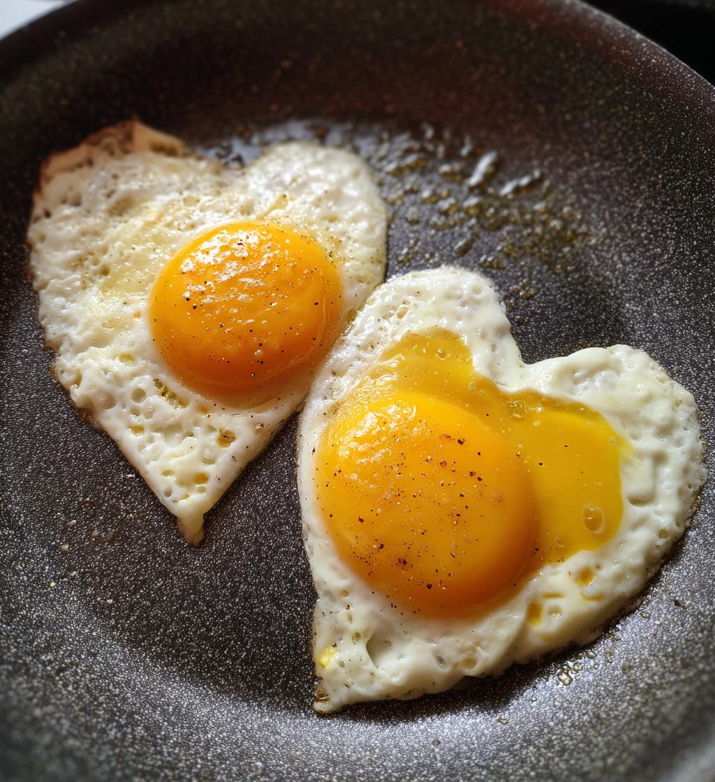 heart eggs valentines day