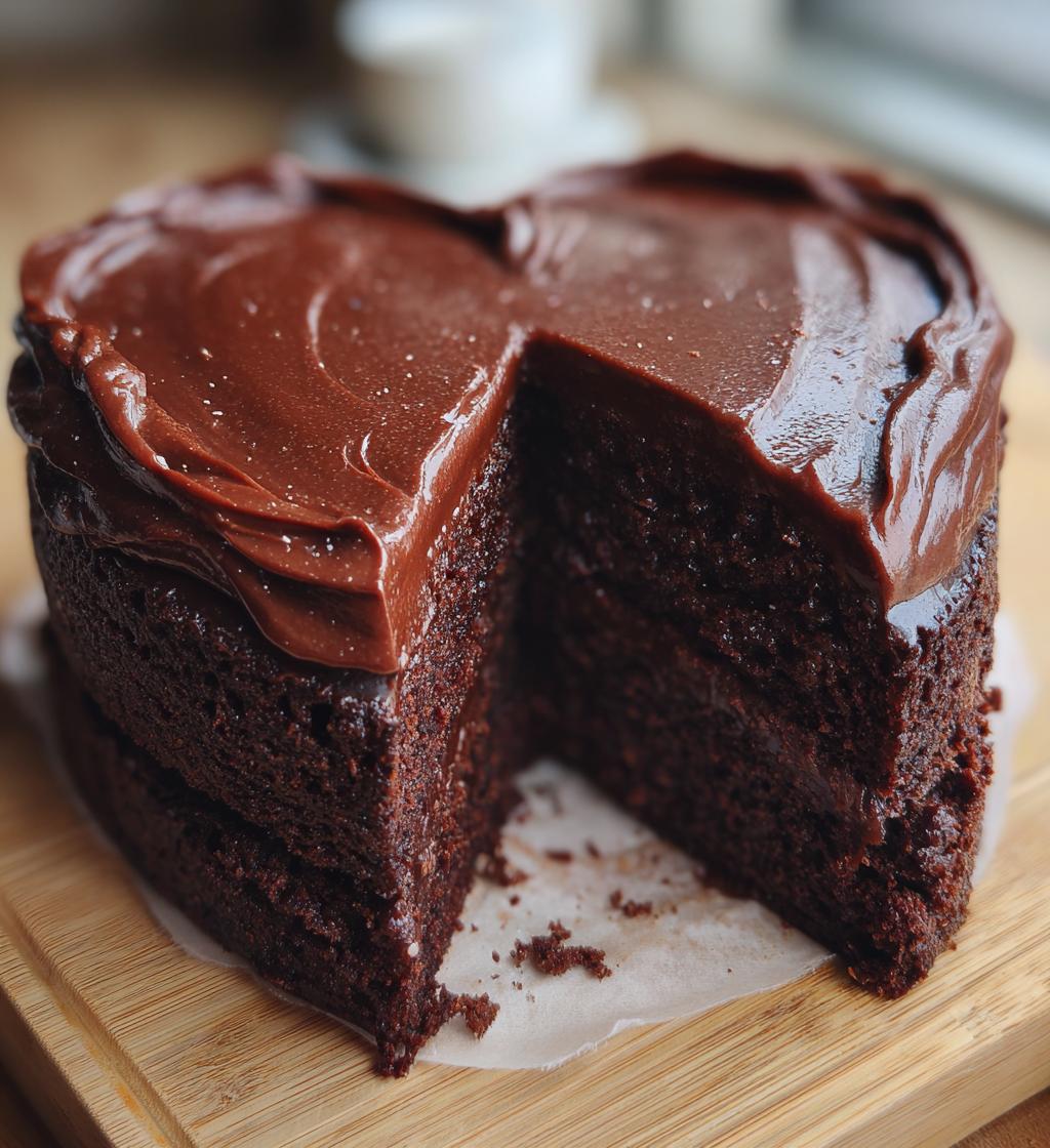 heart shaped valentines cake