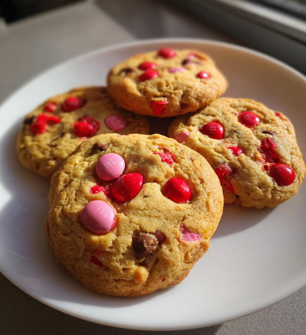 m&m cookies valentines