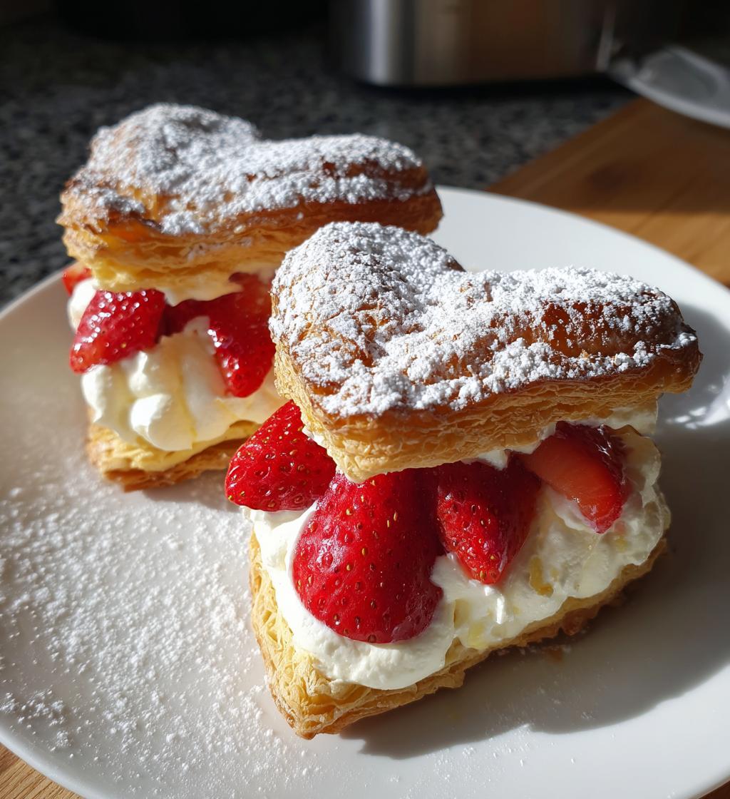 puff pastry dessert valentines