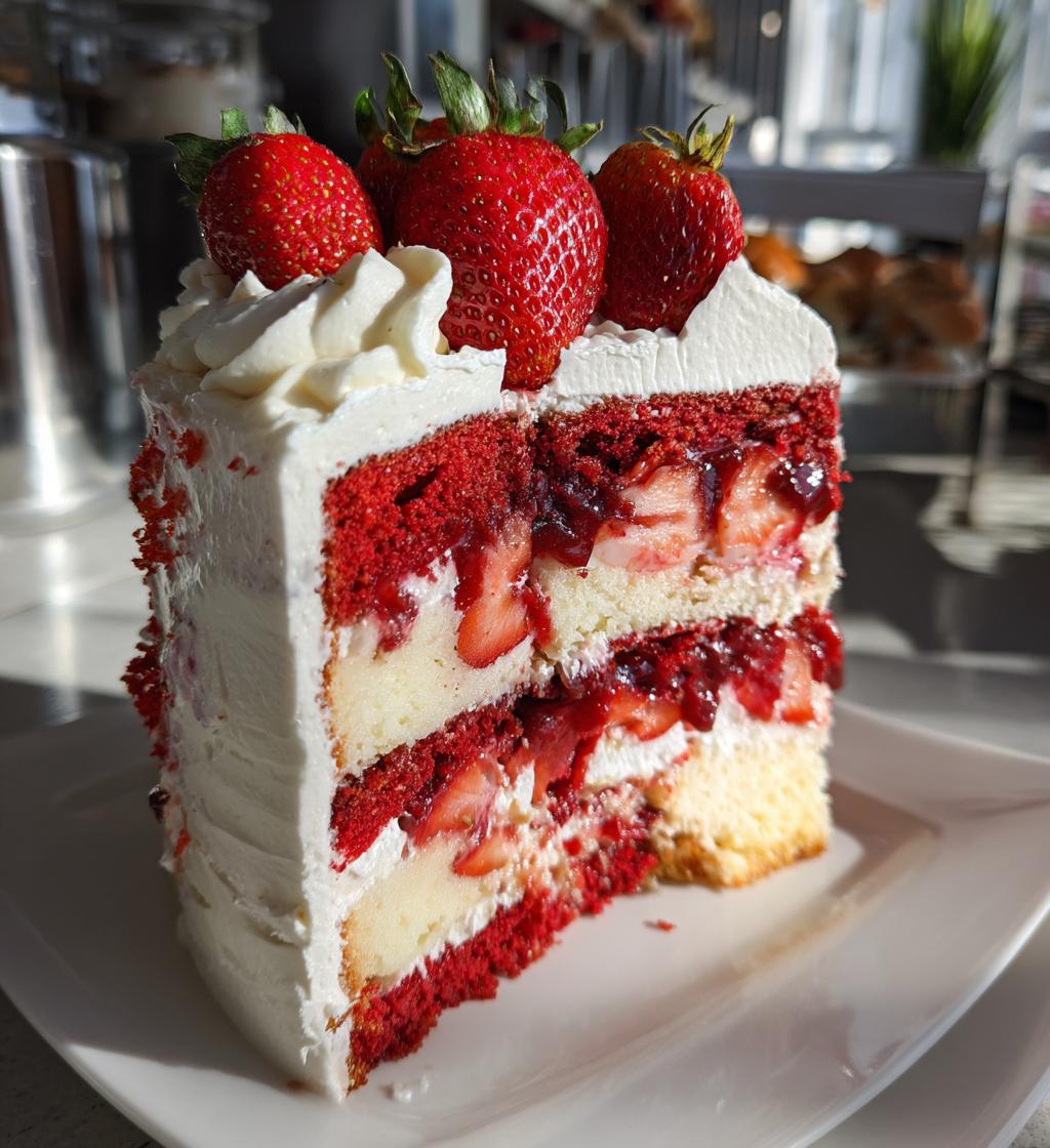 red and white valentines cake