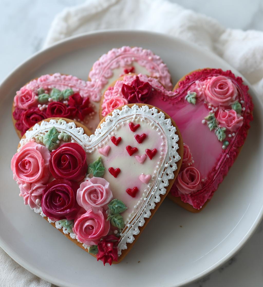 royal icing cookies designs valentines day