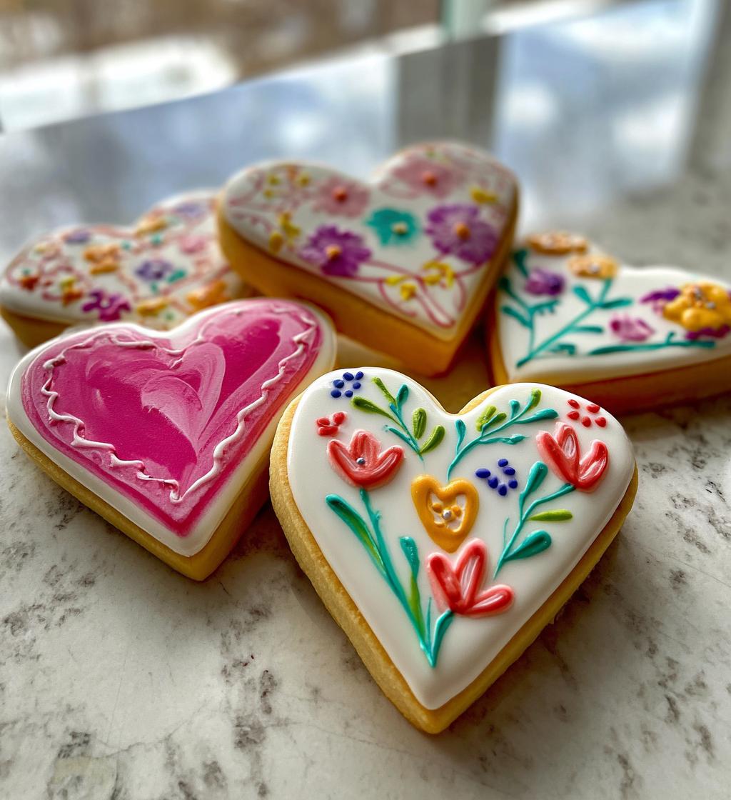 royal icing cookies valentines day