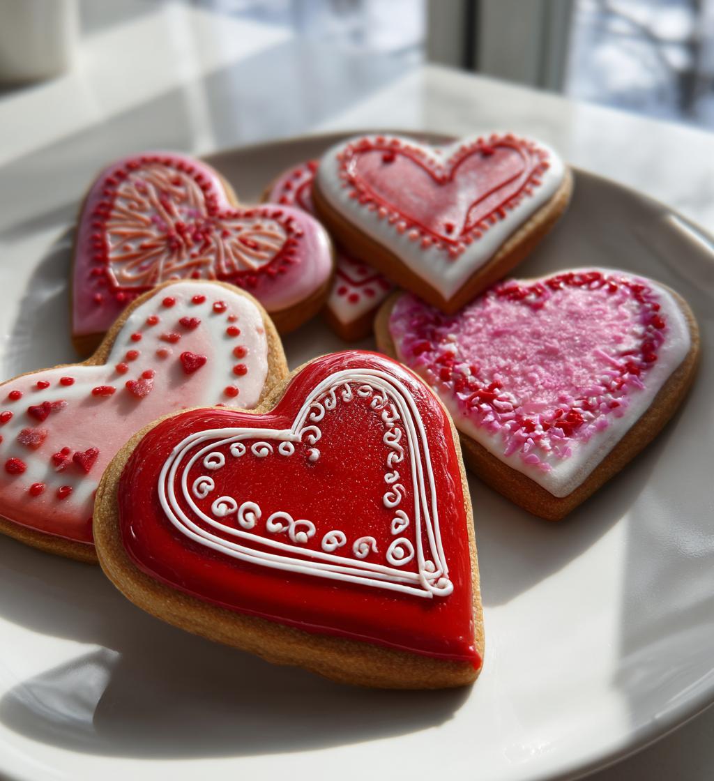 royal icing cookies valentines
