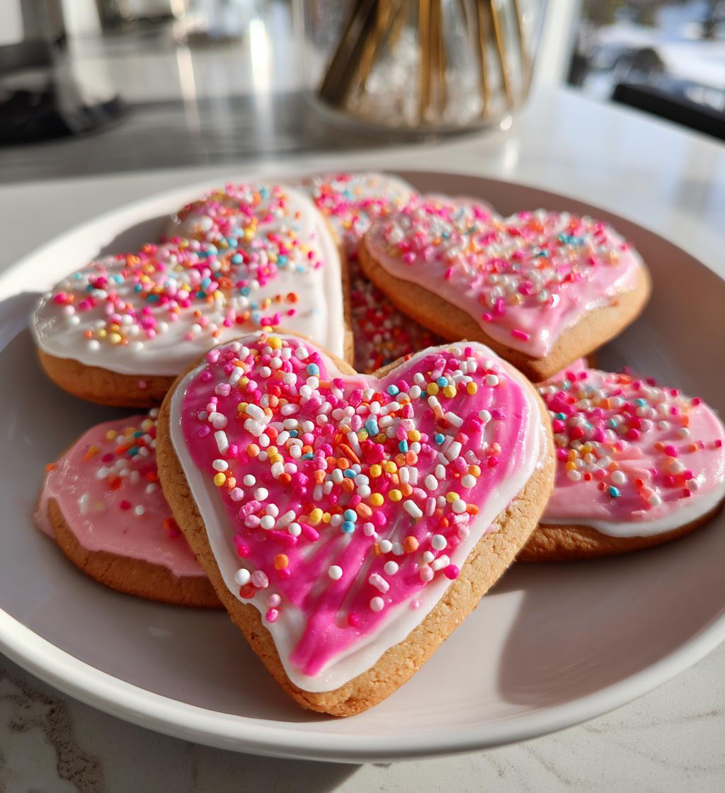 simple valentines cookies decorated