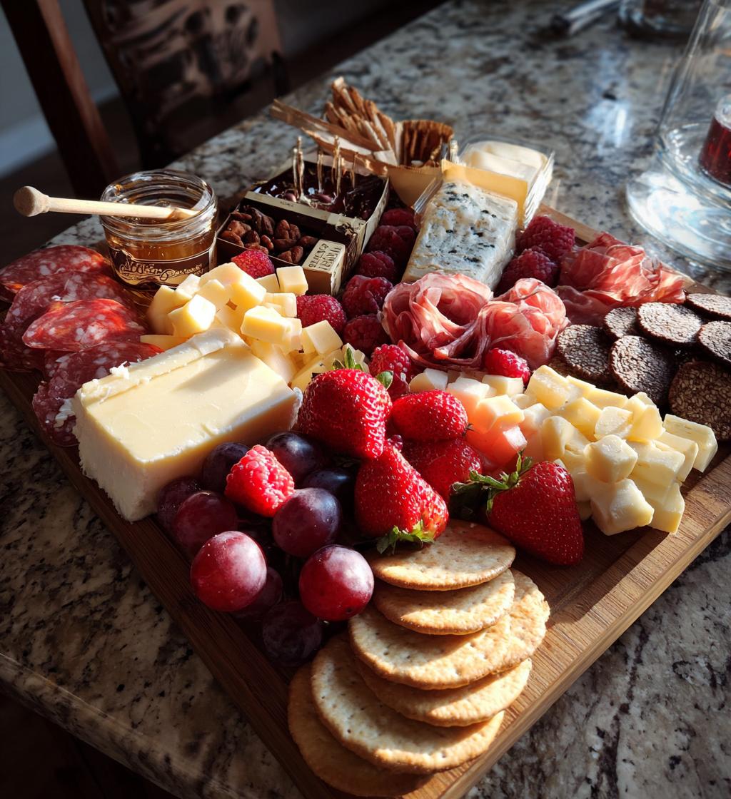 small valentines charcuterie board