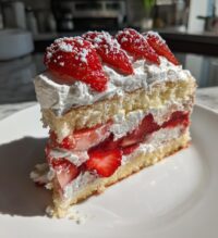 strawberry valentines cake