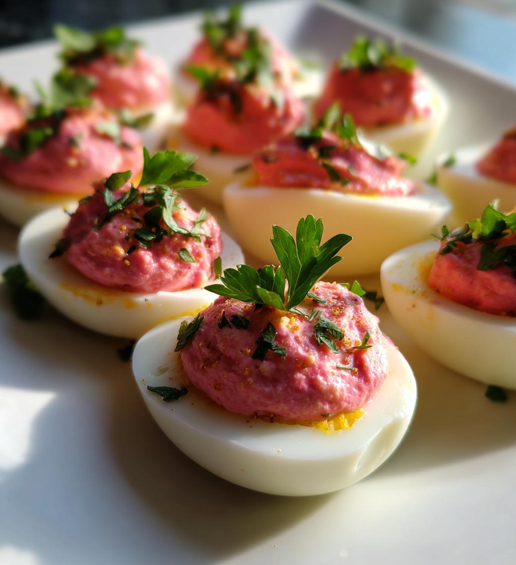 valentine deviled eggs