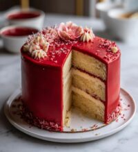 valentine fondant cake