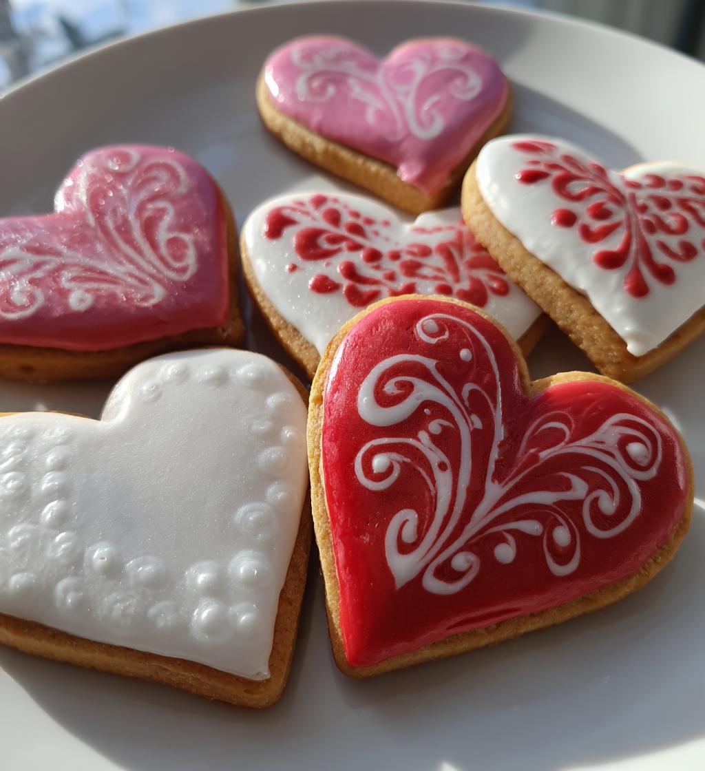 valentine heart cookies