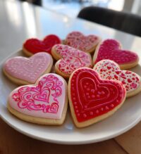 valentine icing cookies
