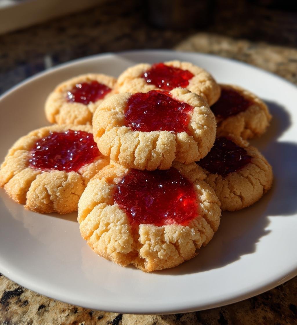 valentine thumbprint cookies