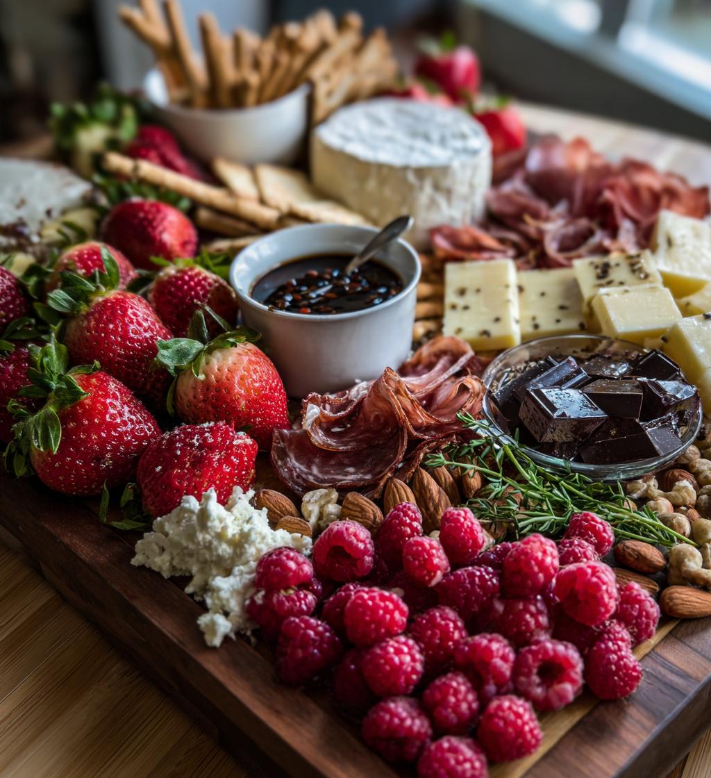 valentines brunch charcuterie board