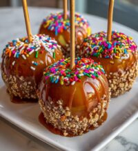 valentines caramel apples