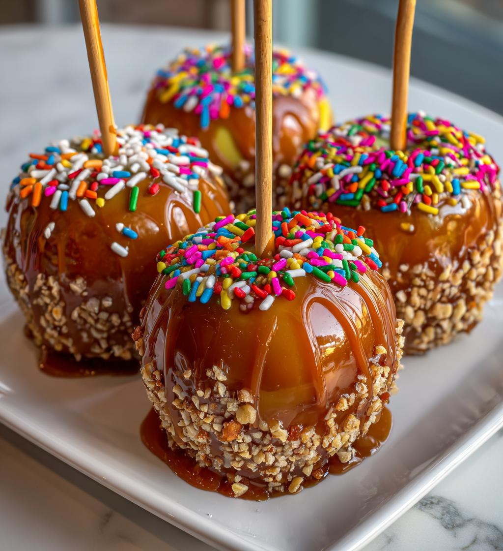 valentines caramel apples
