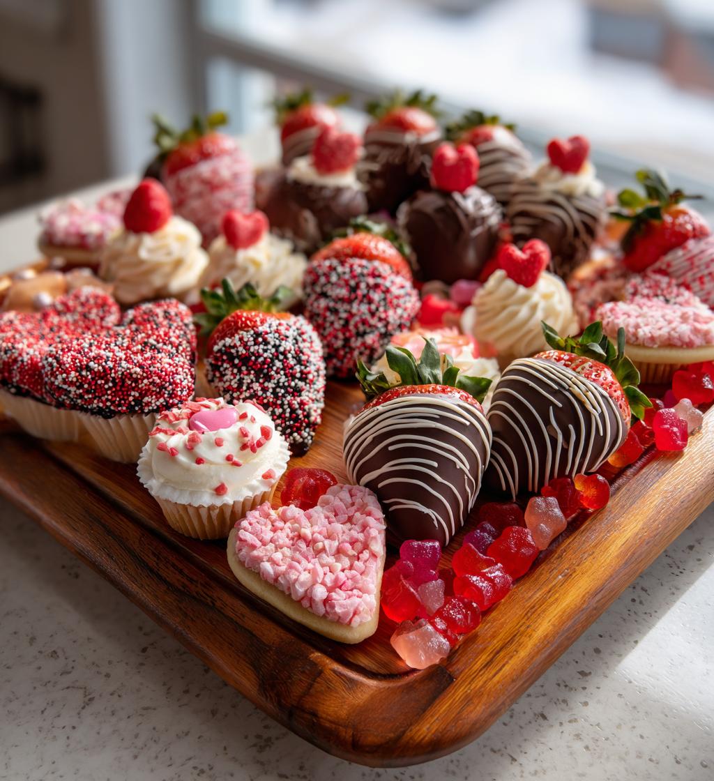 valentines charcuterie board sweets