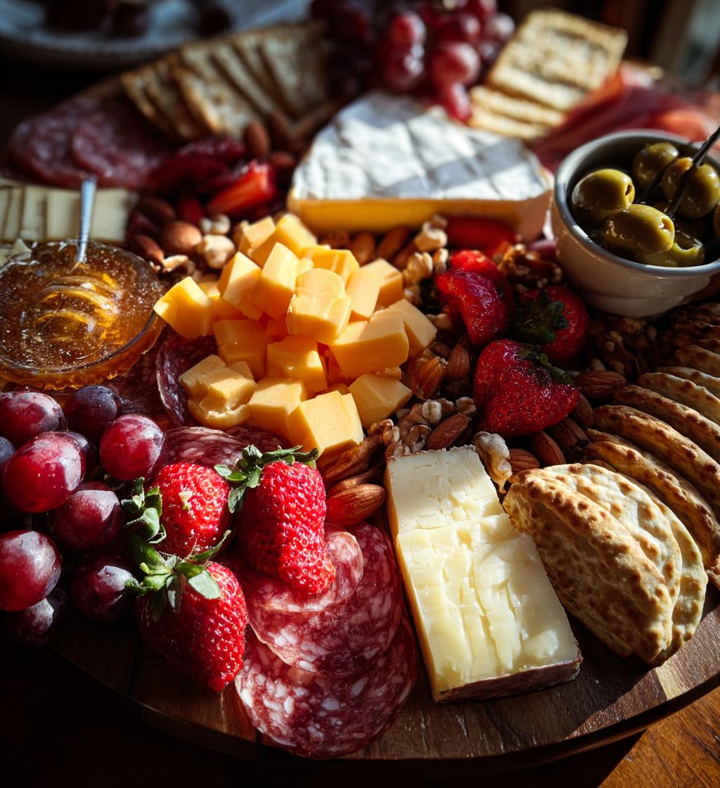 valentines cheese board