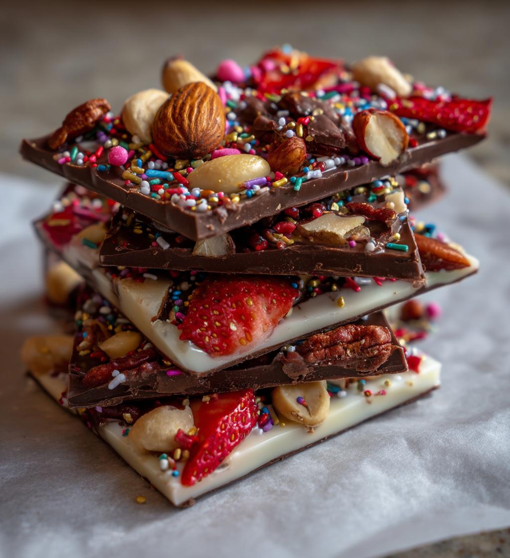 valentines chocolate bark