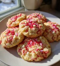valentines crumble cookies
