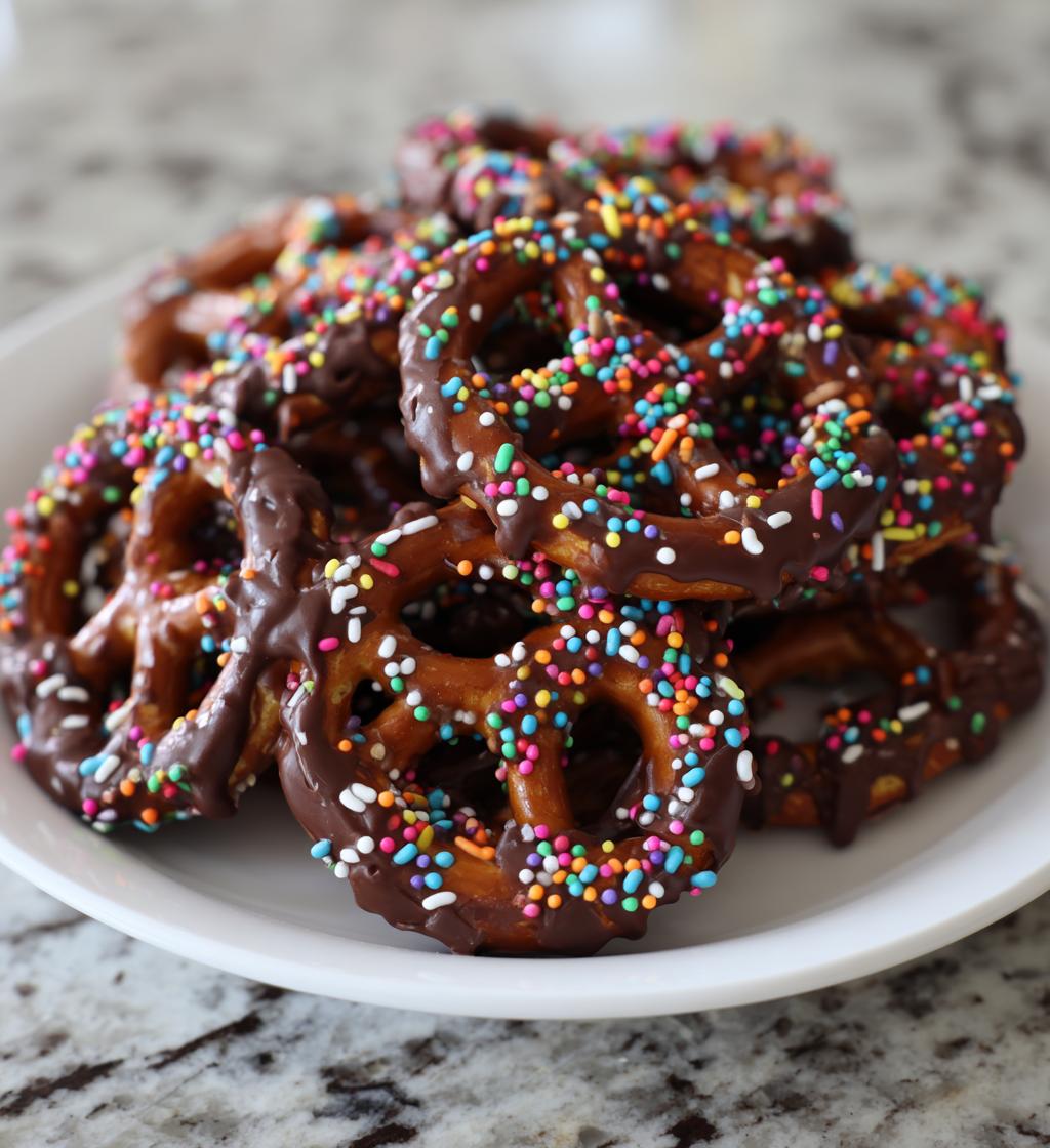 valentines day chocolate pretzels