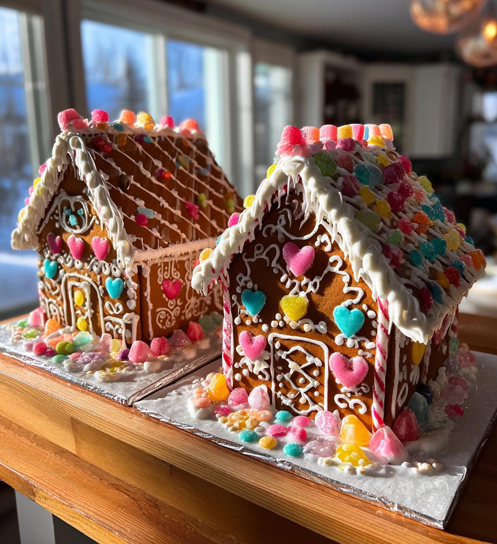 valentines day gingerbread houses