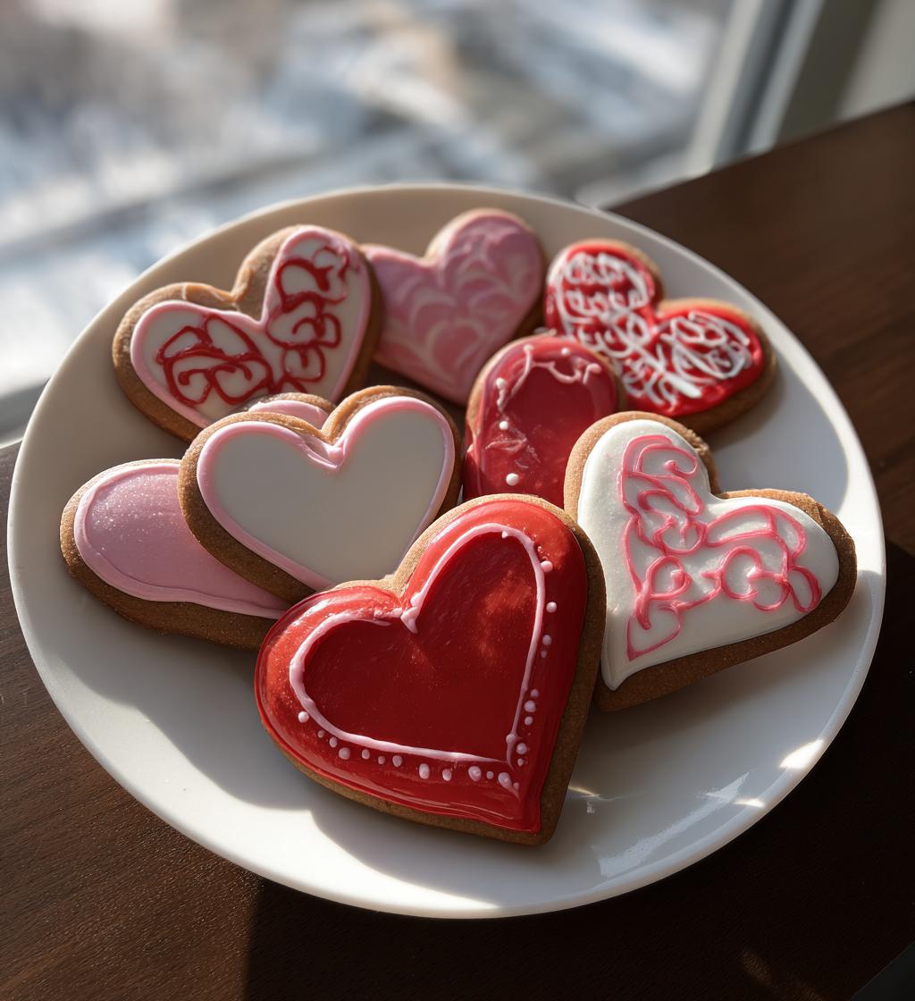 valentines day royal icing cookies