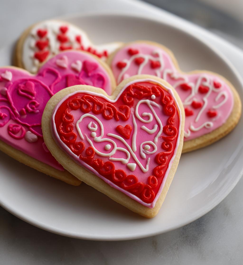 valentines day sugar cookies decorated