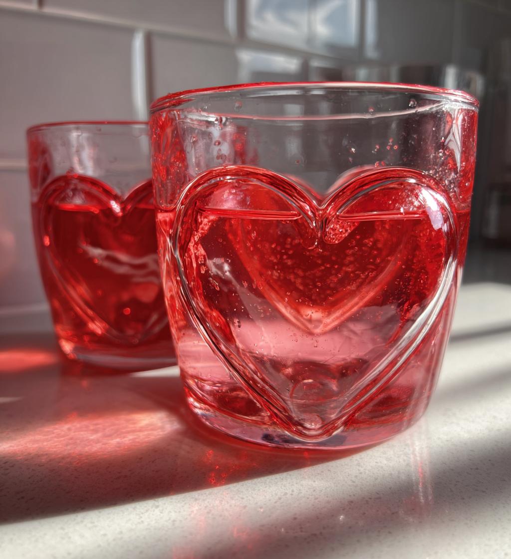 valentines drinking glasses